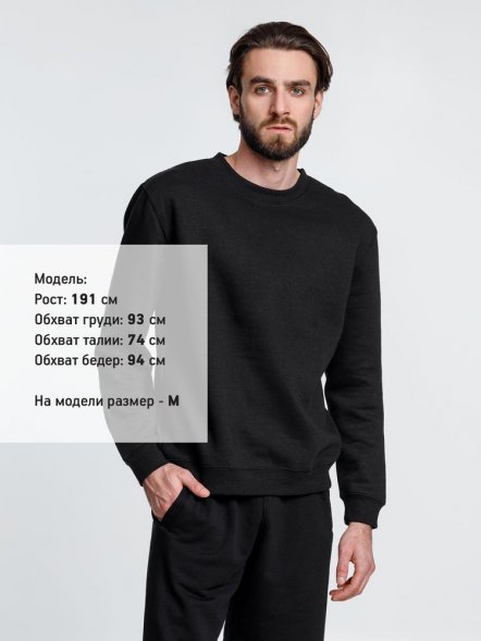 Свитшот унисекс Delta, черный 