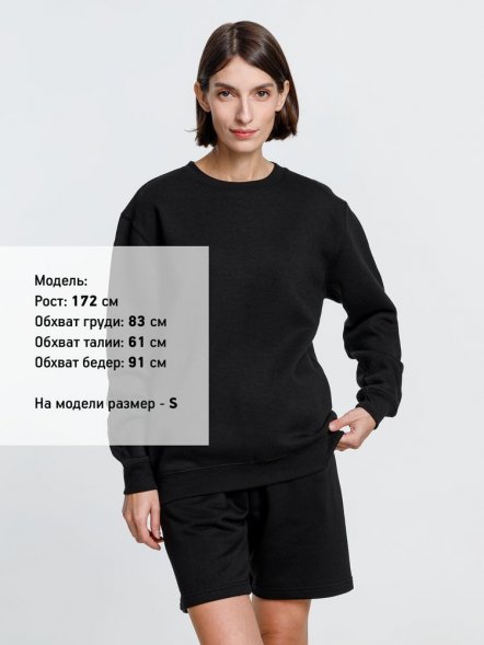 Свитшот унисекс Delta, черный 