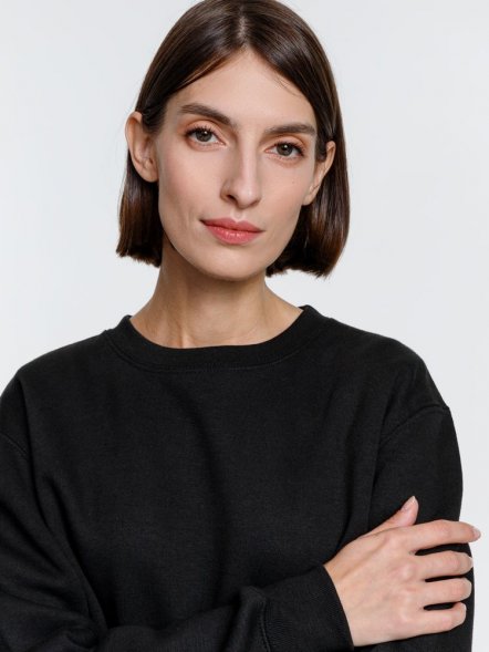 Свитшот унисекс Delta, черный 