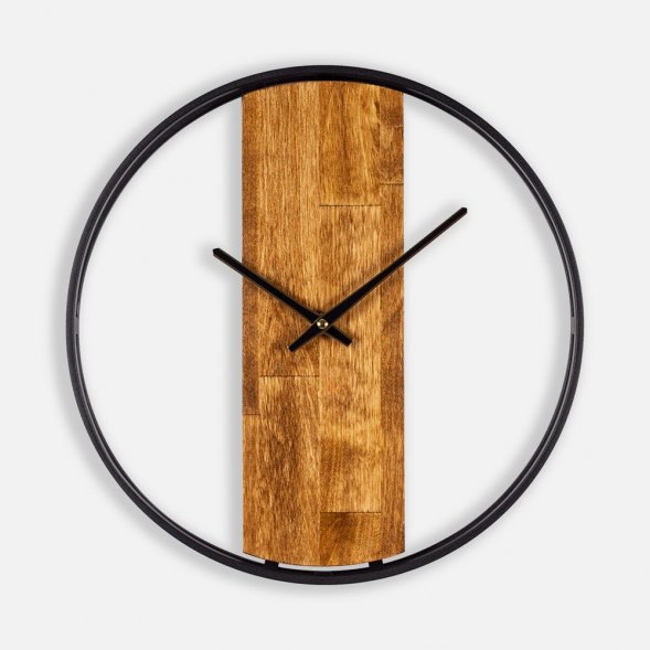 Часы Woodix, черные с коричневым 