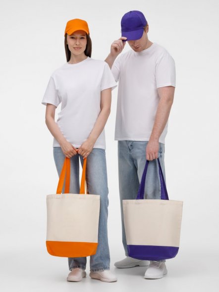 Холщовая сумка Shopaholic, фиолетовая 