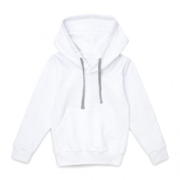 Толстовка с капюшоном детская Kirenga Kids, белая 