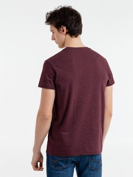 Футболка мужская Regent Fit 150, бордовый меланж 