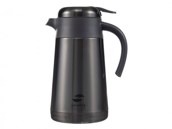 Термокофейник Stinger, 1,6 л, нержавеющая сталь, чёрный, 18 x 13,6 x 25,9 см 