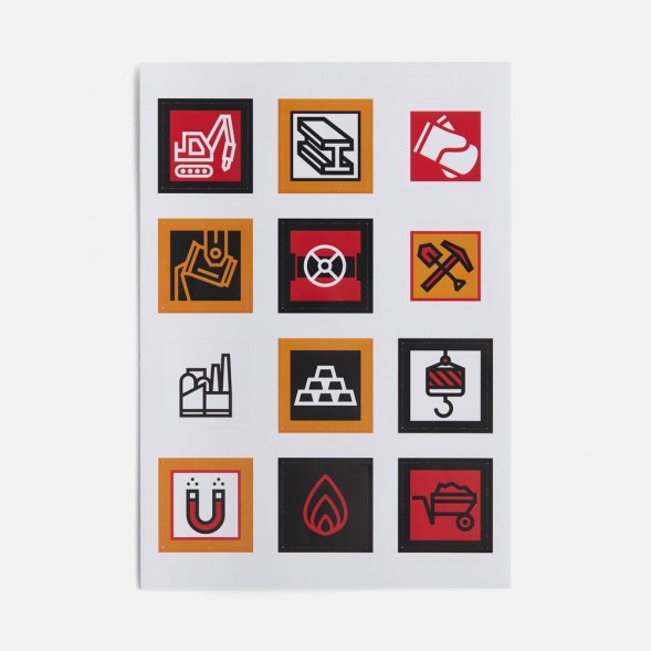 Стикерпак бумажный Industry, металлургия 