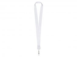 Ланъярд 2,5 см с ретрактором, белый