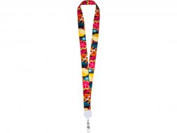 Ланъярд 2,5 см с ретрактором, белый