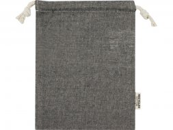 Маленькая подарочная сумка Pheebs объемом 0,5 л из хлопка плотностью 150 г/м2, черный