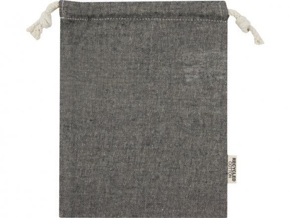 Маленькая подарочная сумка Pheebs объемом 0,5 л из хлопка плотностью 150 г/м2, черный 