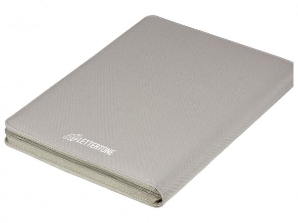 Портфолио А4 из RPET на молнии Harvey, 40 л FSC бумаги, серый 