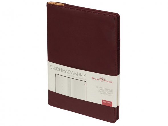 Еженедельник недатированный А5 Concept, бордовый 
