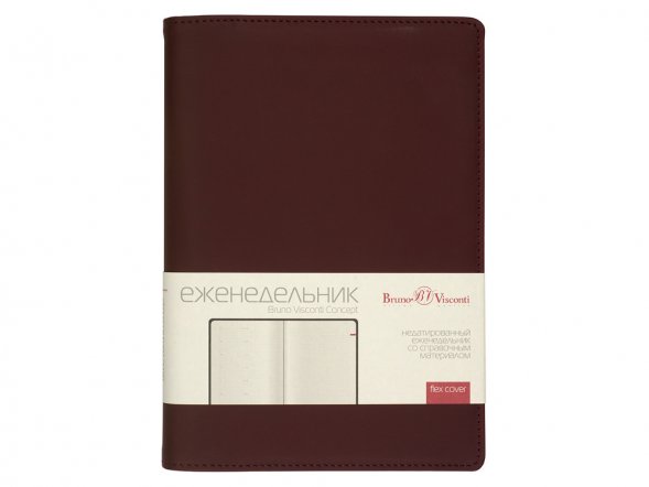 Еженедельник недатированный А5 Concept, бордовый 