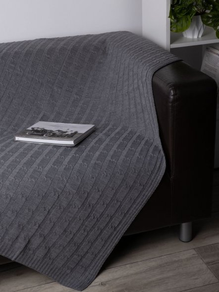 Плед Trenza, серый 