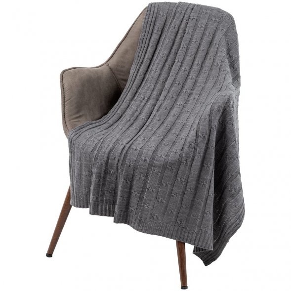 Плед Trenza, серый 