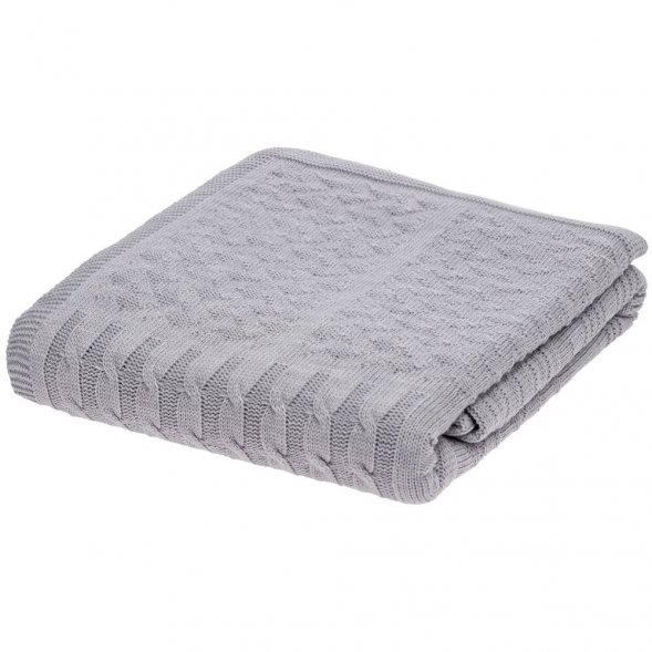 Плед Snippet, светло-серый меланж 