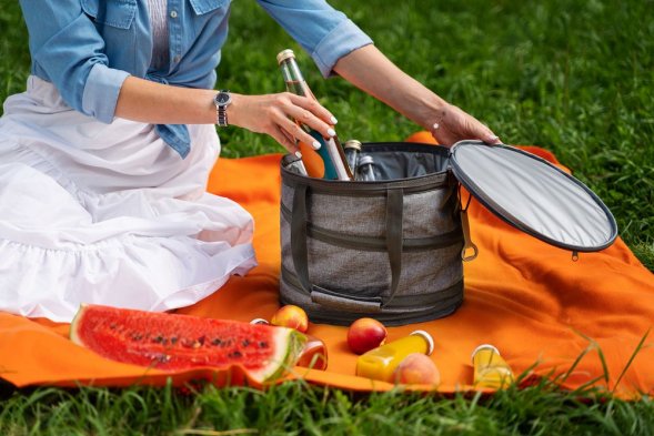 Складная термосумка Coast, серая 