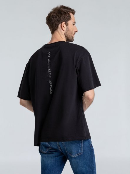 Футболка оверсайз «Внутренний Рим», черная 