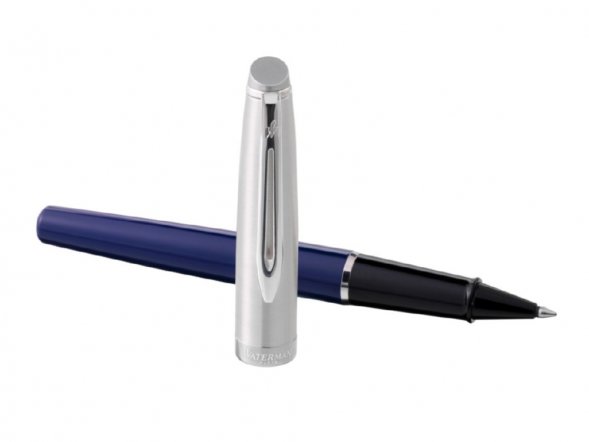 Ручка роллер Waterman  Embleme цвет BLUE CT, цвет чернил: черный 