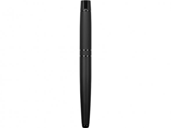 Ручка металлическая роллер Uma VIP R GUM soft-touch с зеркальной гравировкой, черный 