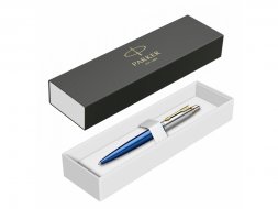 Шариковая ручка Parker Jotter SE 135 Lacquer Blue St.Steel GT, стержень: M, цвет чернил : blue, в подарочной упаковке