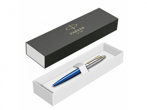 Шариковая ручка Parker Jotter SE 135 Lacquer Blue St.Steel GT, стержень: M, цвет чернил : blue, в подарочной упаковке 