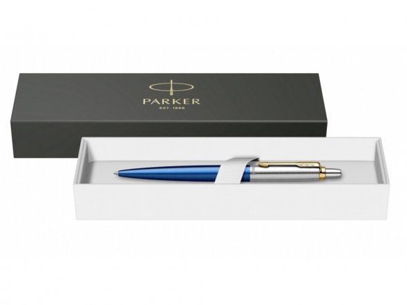 Шариковая ручка Parker Jotter SE 135 Lacquer Blue St.Steel GT, стержень: M, цвет чернил : blue, в подарочной упаковке 