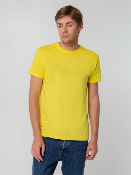 Футболка унисекс T-bolka 140, желтая 