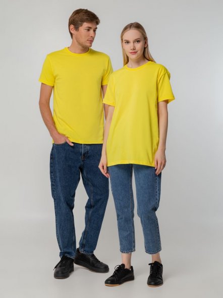 Футболка унисекс T-bolka 140, желтая 