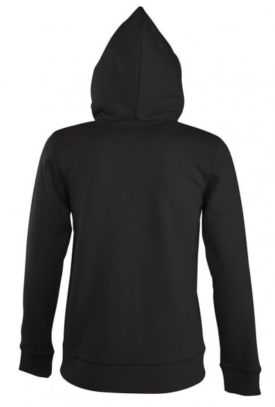 Толстовка женская на молнии с капюшоном Seven Women, черная 