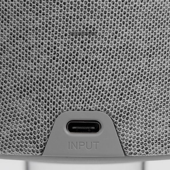 Колонка c беспроводной зарядкой и подсветкой Charge House, серая 