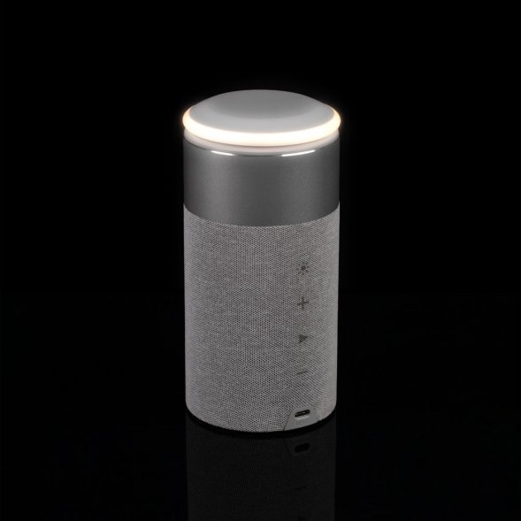 Колонка c беспроводной зарядкой и подсветкой Charge House, серая 