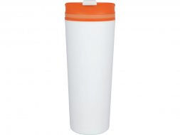 Термокружка Brite 500мл, белый/оранжевый