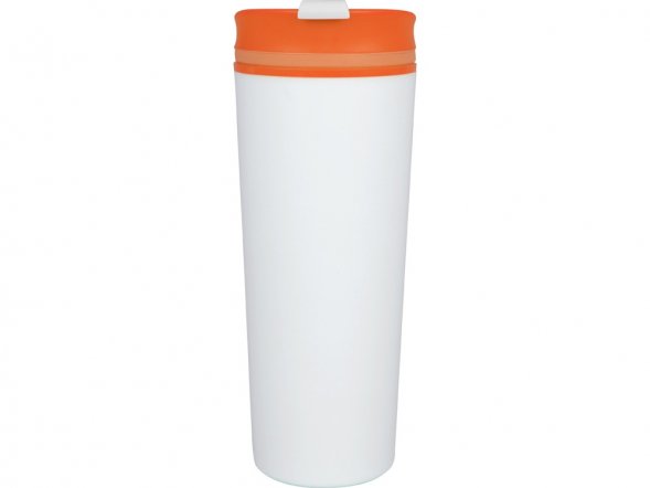 Термокружка Brite 500мл, белый/оранжевый 
