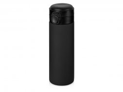 Вакуумная термокружка Waterline c кнопкой Guard, 400 мл, тубус, черный