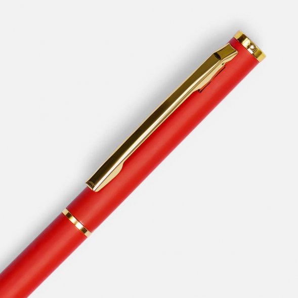 Ручка шариковая Hotel Gold, ver.2, матовая красная 