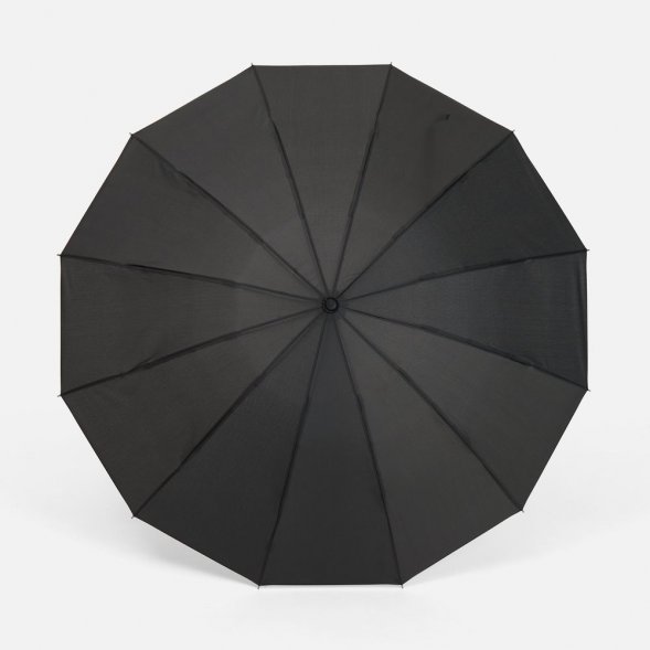 Зонт обратного сложения inLoop с ручкой-карабином, черный 