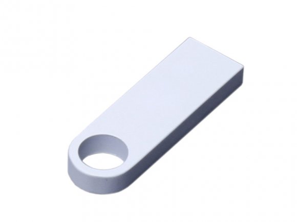 USB 3.0-флешка на 16 Гб с мини чипом и круглым отверстием, белый 