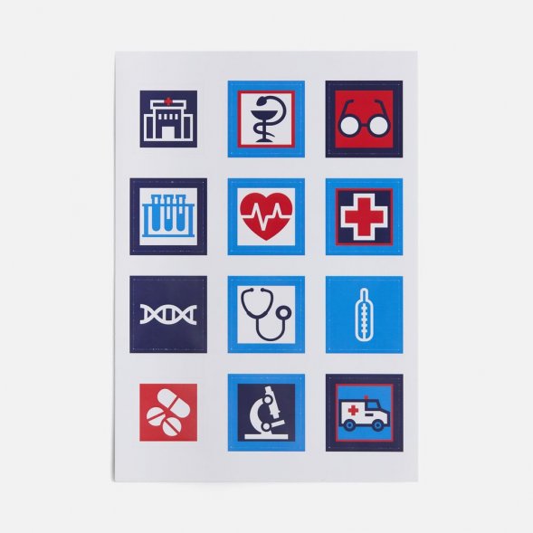 Стикерпак бумажный Industry, медицина 