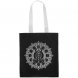 Холщовая сумка Chakraday, черная с белыми ручками 