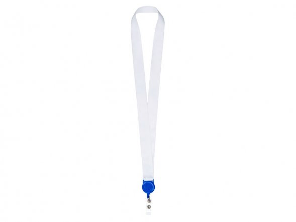 Ланъярд 2,5 см с ретрактором, синий 