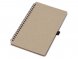 Блокнот А5 Toledo M, бежевый + ручка шариковая Pianta из пшеничной соломы, бежевый 