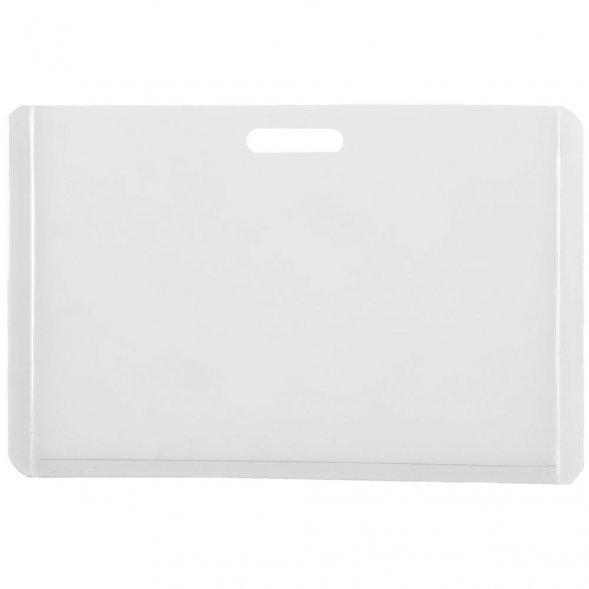 Карман для бейджа с лентой Indicate, белый 