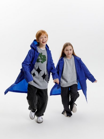 Дождевик детский RainDrop Kids, ярко-синий 