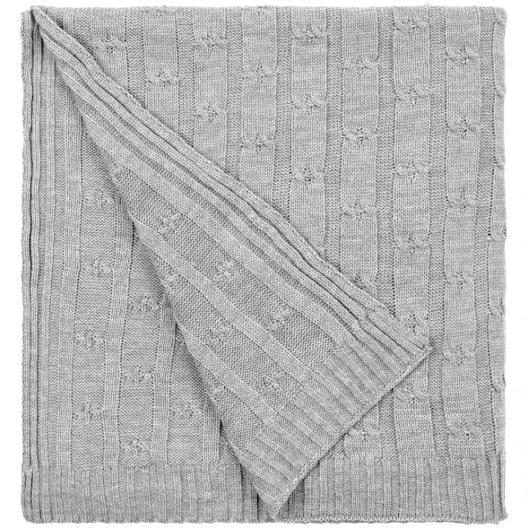 Плед Trenza, светло-серый 