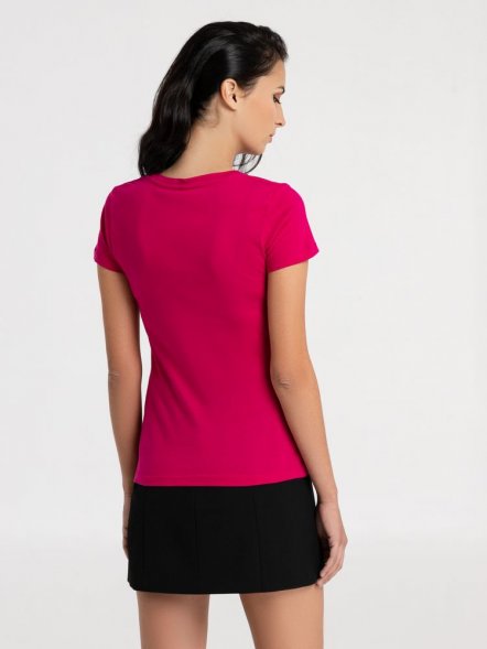 Футболка женская «Меламед. Жанна Агузарова», ярко-розовая (фуксия) 
