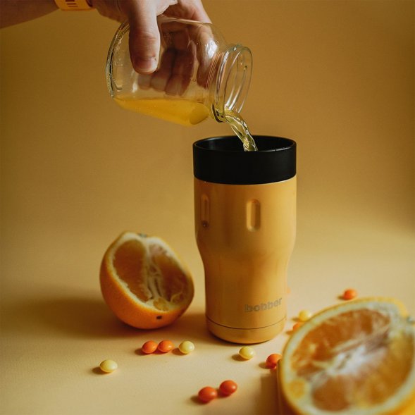 Термостакан Tumbler 350, вакуумный, оранжевый 