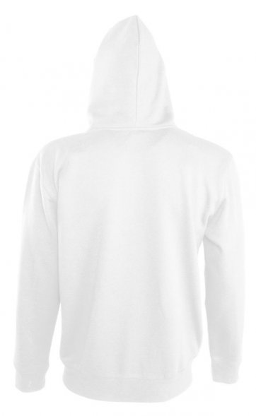 Толстовка мужская на молнии Soul Men 290 с контрастным капюшоном, белая 
