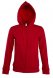 Толстовка женская на молнии с капюшоном Seven Women, красная 