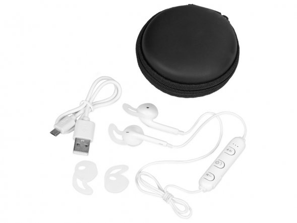 Беспроводные наушники Get Up с чехлом, белый 