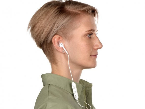 Беспроводные наушники Get Up с чехлом, белый 